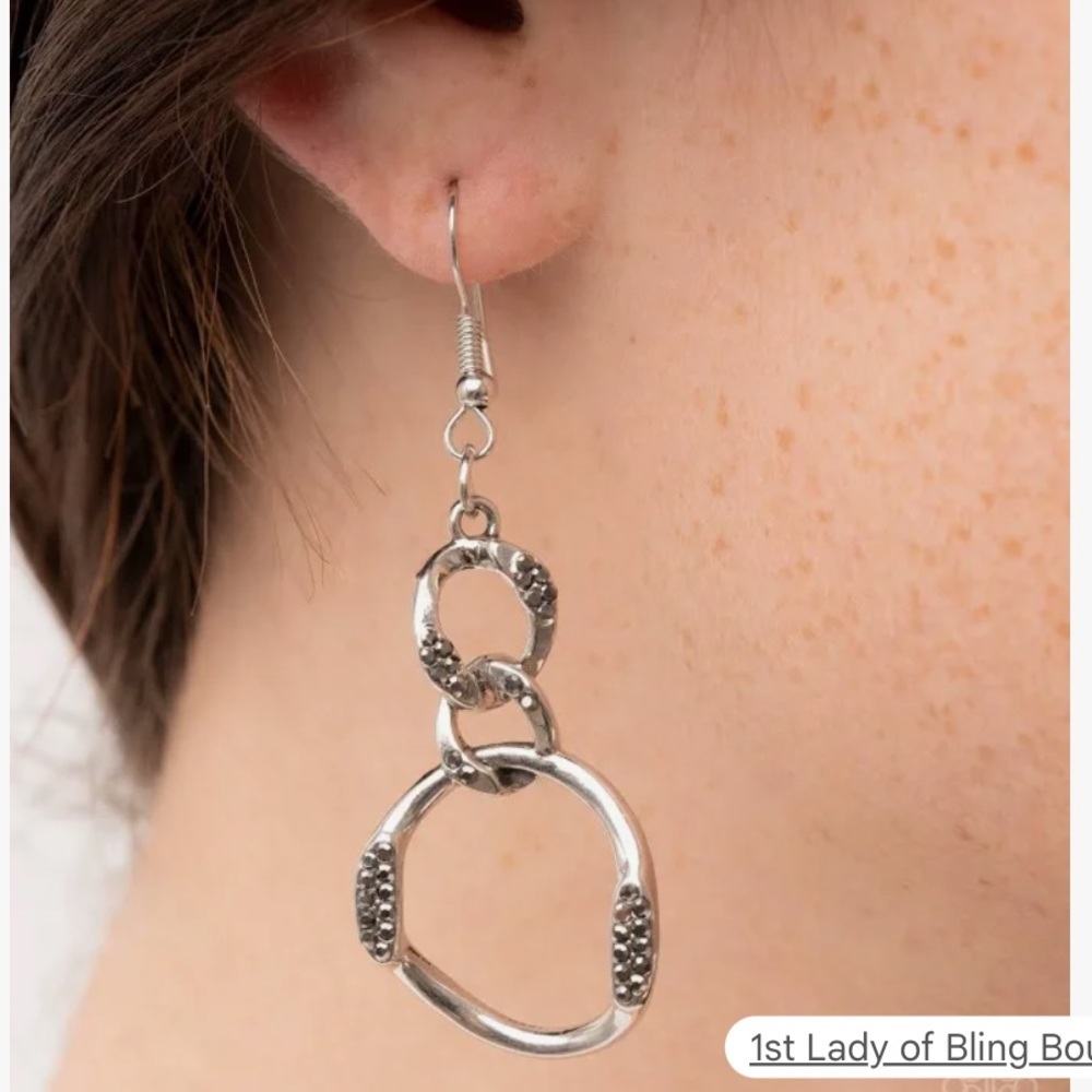 Selfie-Made Woman Silver Earrings